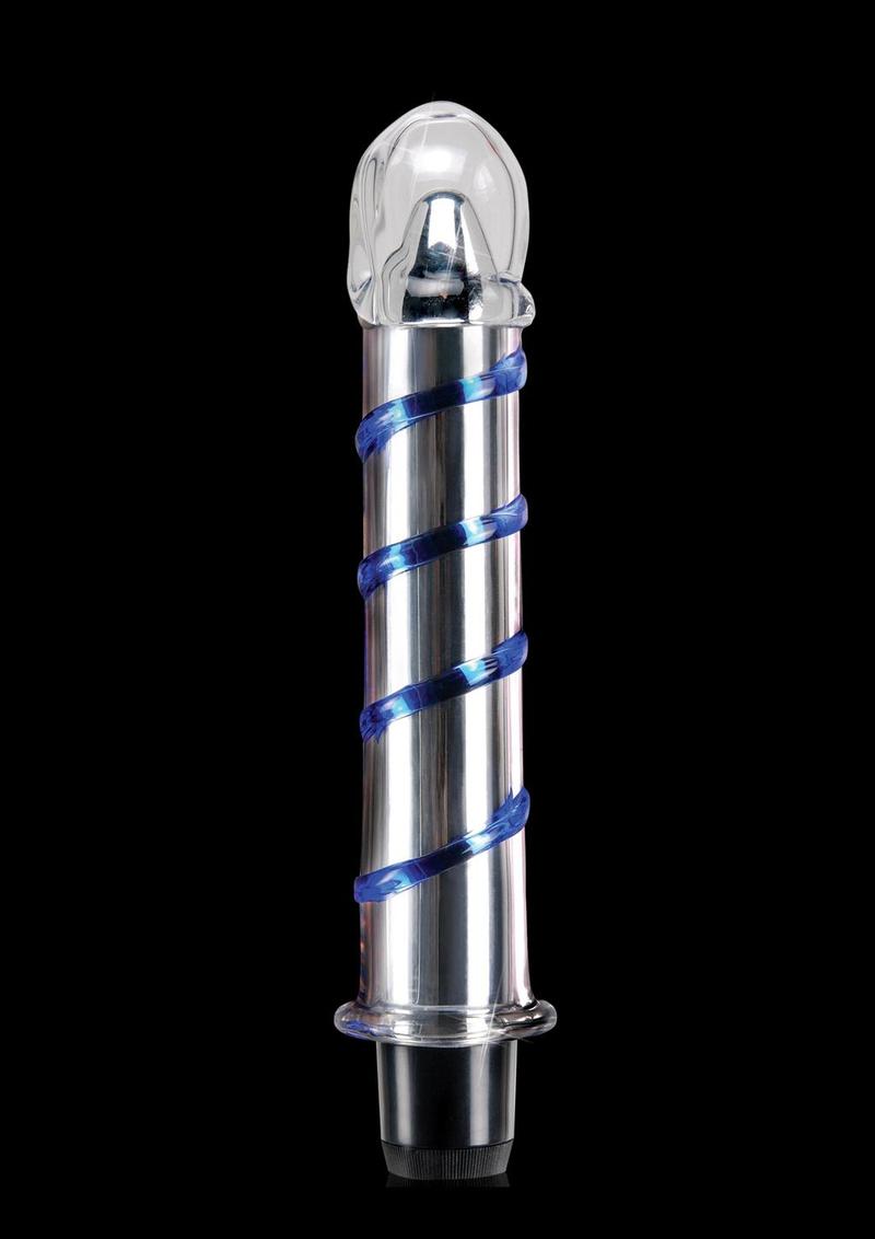 Load image into Gallery viewer, Icicles No. 20 Textured Glass Vibrator - Blue/Clear
