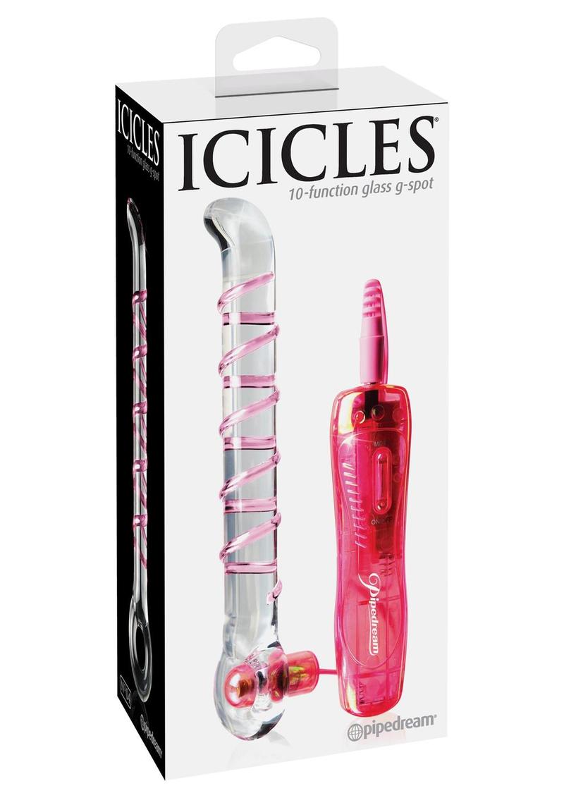 Load image into Gallery viewer, Icicles No. 4 Vibrating Glass G-Spot Wand with Remote Control
