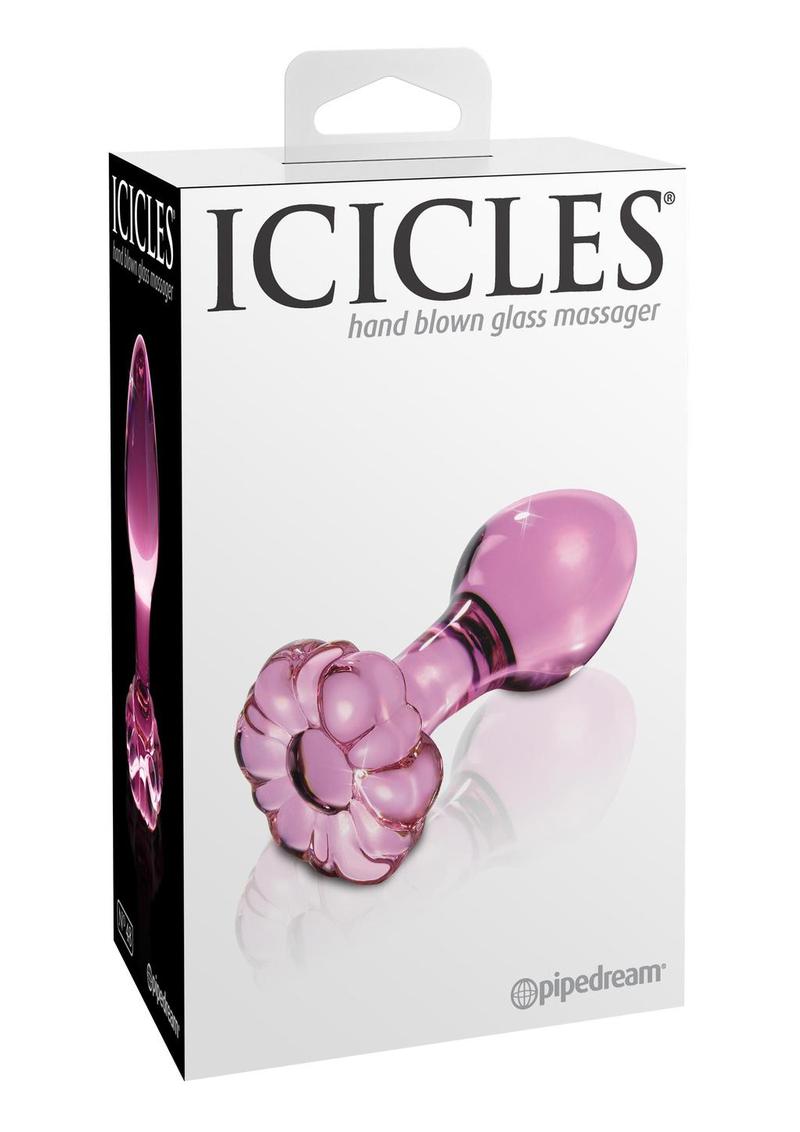 Load image into Gallery viewer, Icicles No. 48 Flower Shaped Glass Anal Plug - Pink

