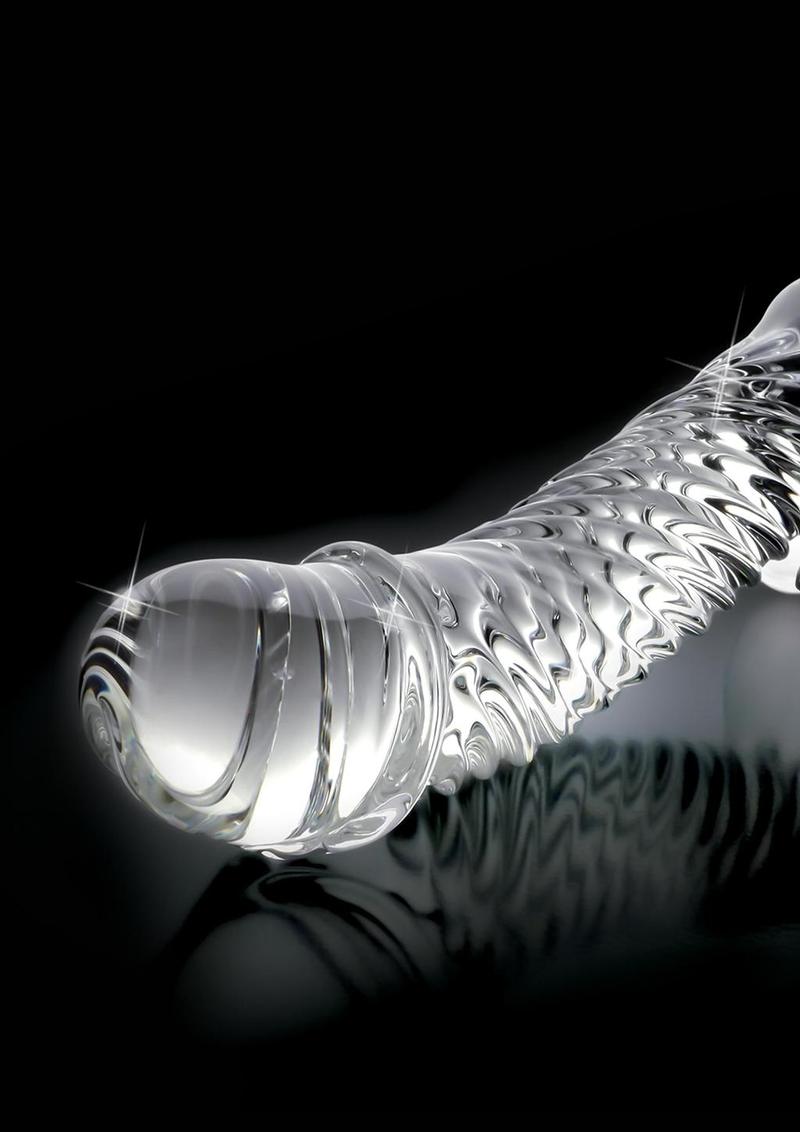 Load image into Gallery viewer, Icicles No. 61 Textured Glass G-Spot Dildo with Balls
