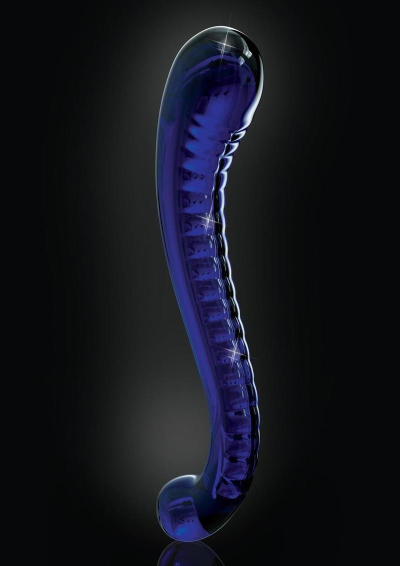 Load image into Gallery viewer, Icicles No 70 Textured G-Spot Glass Probe - Blue

