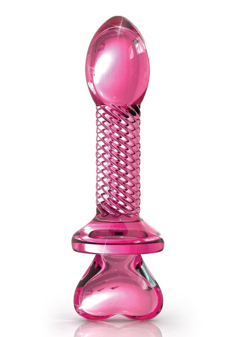 Load image into Gallery viewer, Icicles No. 82 Textured Glass Juicer Anal Probe with Heart Shaped Handle
