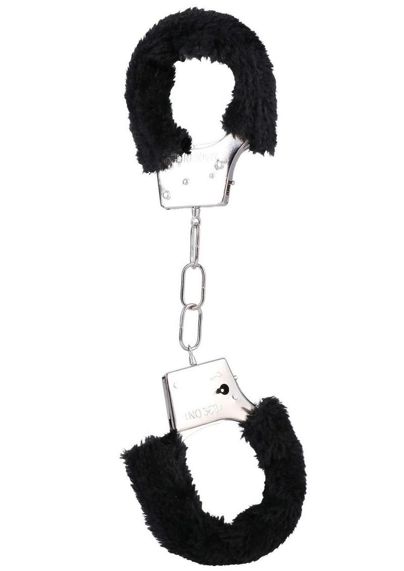 Load image into Gallery viewer, In A Bag Furry Handcuffs - Black
