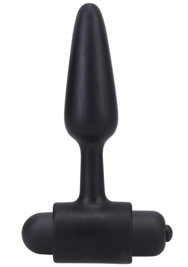 Load image into Gallery viewer, In A Bag Silicone Vibrating Butt Plug - Black - 3in
