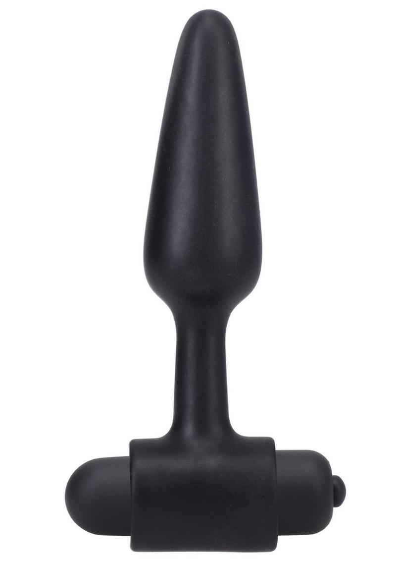 Load image into Gallery viewer, In A Bag Silicone Vibrating Butt Plug - Black - 4in
