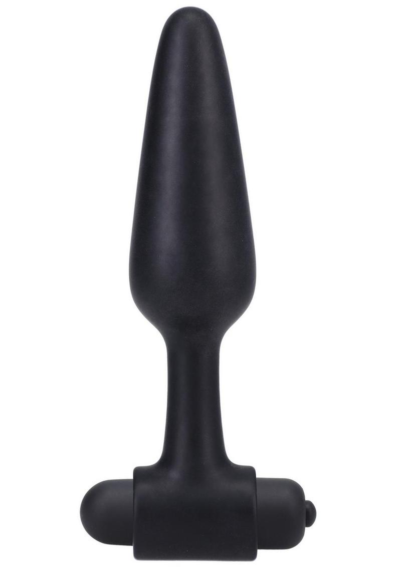 Load image into Gallery viewer, In A Bag Silicone Vibrating Butt Plug - Black - 5in
