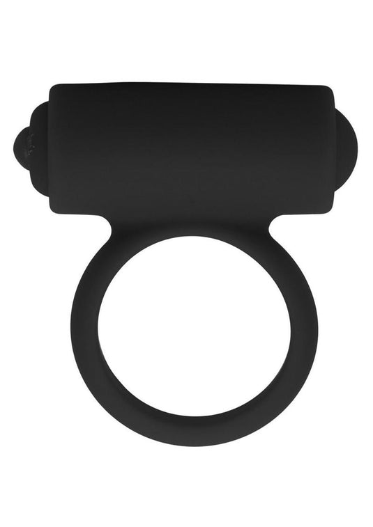 In A Bag Silicone Vibrating C-Ring - Black