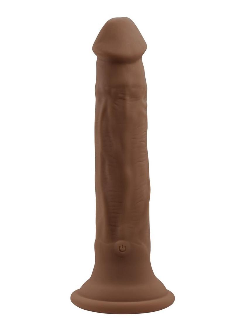 Load image into Gallery viewer, In Thrust We Trust Rechargeable Silicone Dildo with Remote - Chocolate
