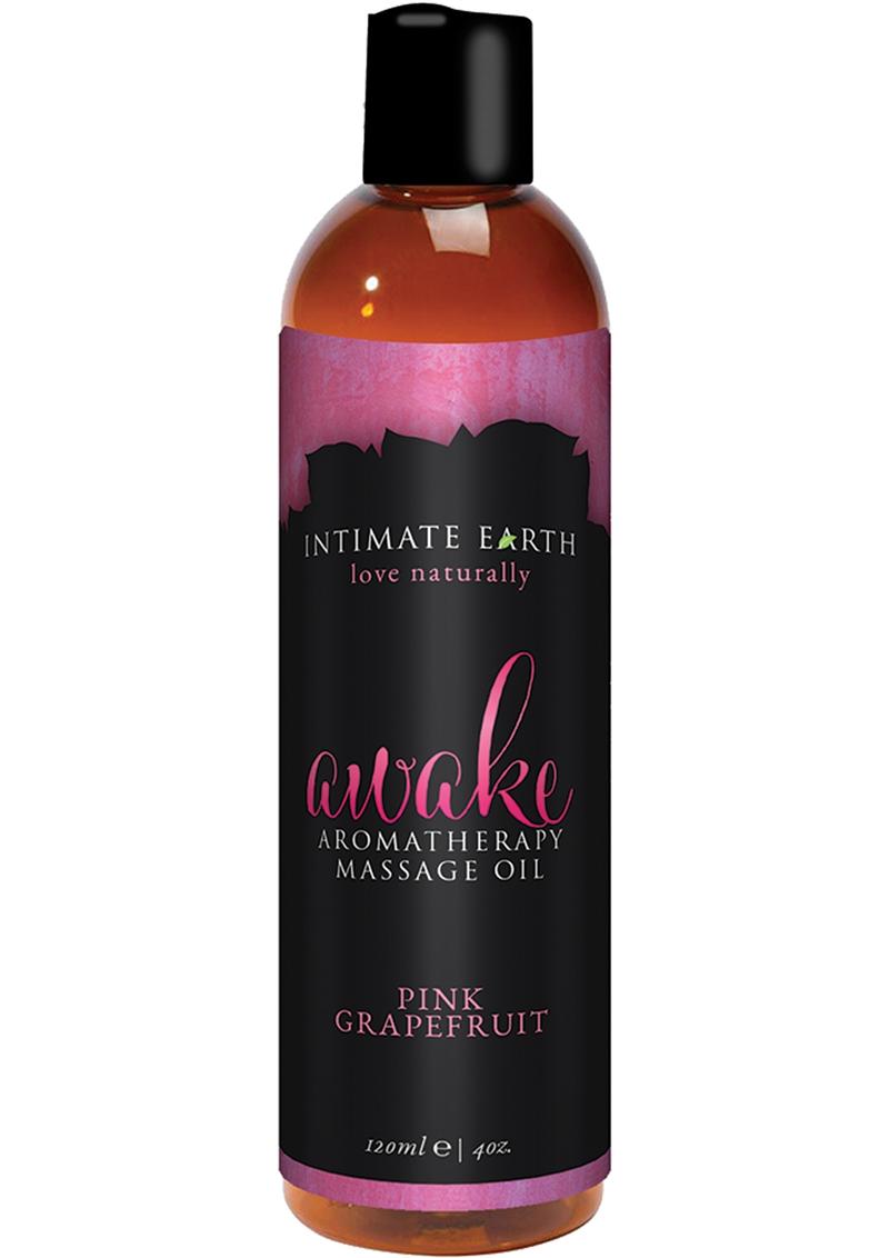 Load image into Gallery viewer, Intimate Earth Awake Aromatherapy Massage Oil Pink Grapefruit - 4oz
