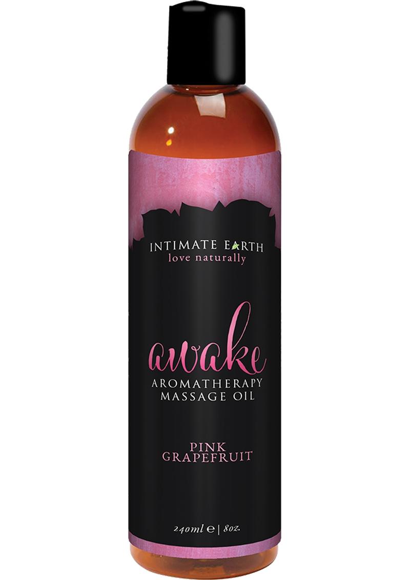 Load image into Gallery viewer, Intimate Earth Awake Aromatherapy Massage Oil Pink Grapefruit - 8oz
