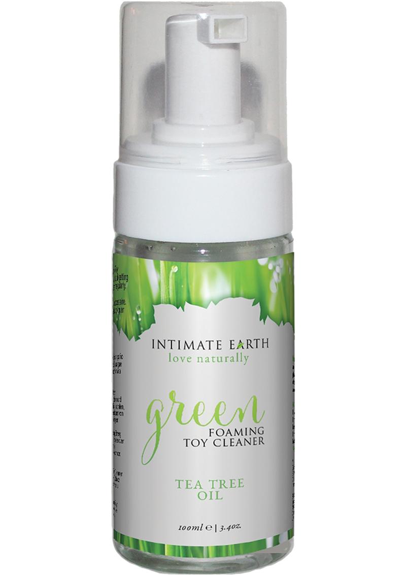 Load image into Gallery viewer, Intimate Earth Green Foaming Toy Cleaner Tea Tree Oil - 3.4oz
