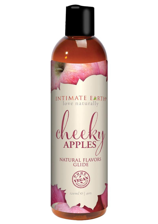 Intimate Earth Natural Flavors Glide Lubricant Cheeky Apples - 4oz