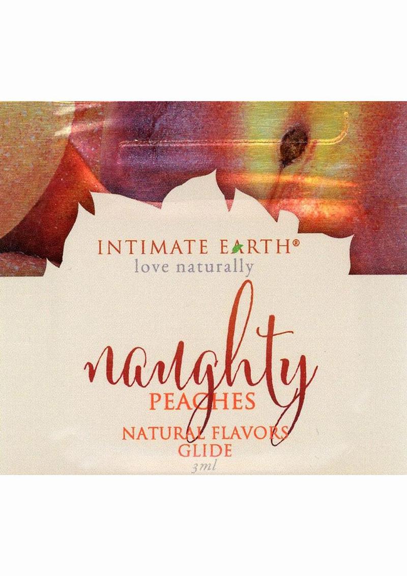 Load image into Gallery viewer, Intimate Earth Natural Flavors Glide Lubricant Naughty Peaches - 3ml Foil
