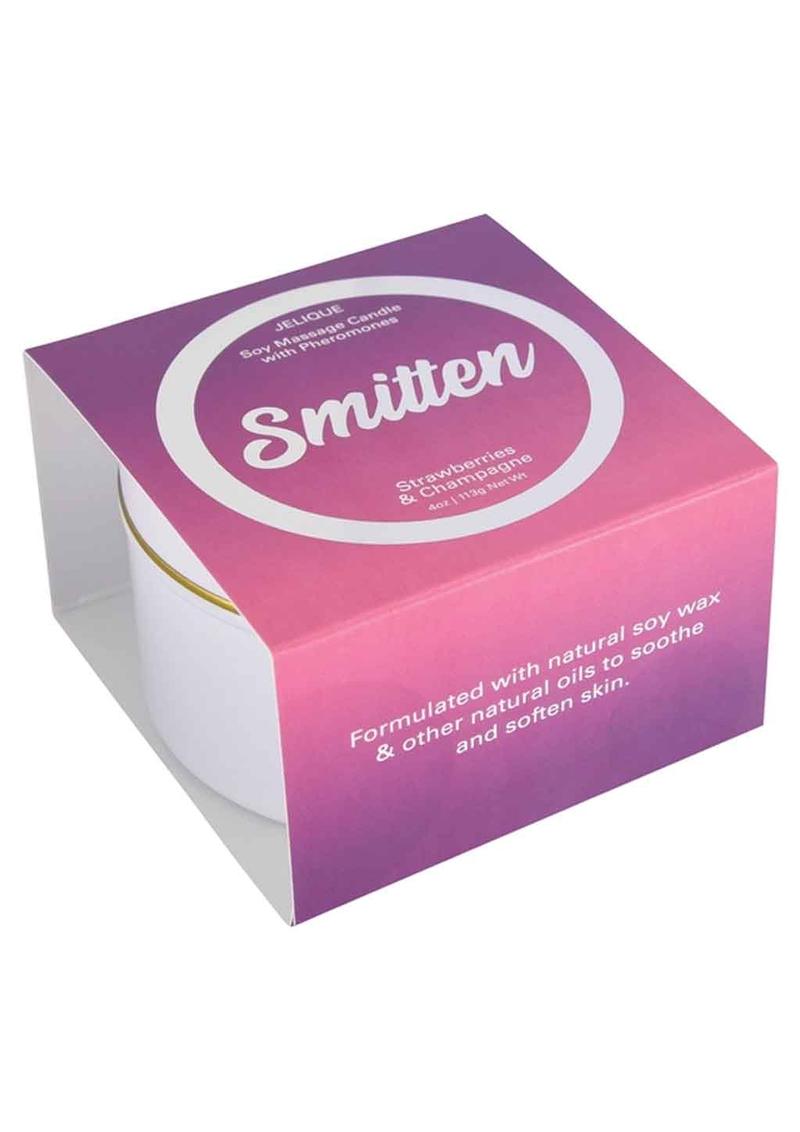 Load image into Gallery viewer, Jelique Massage Candle Pheromone Smitten Strawberry and Champagne - 4oz
