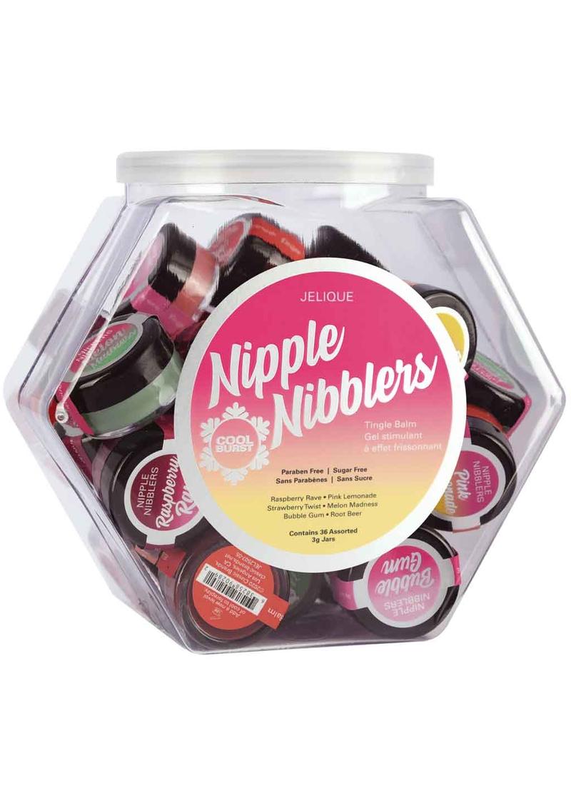 Load image into Gallery viewer, Jelique Nipple Nibblers Tingle Balm Assorted 3 Gm. (Display Bowl/36pcs.
