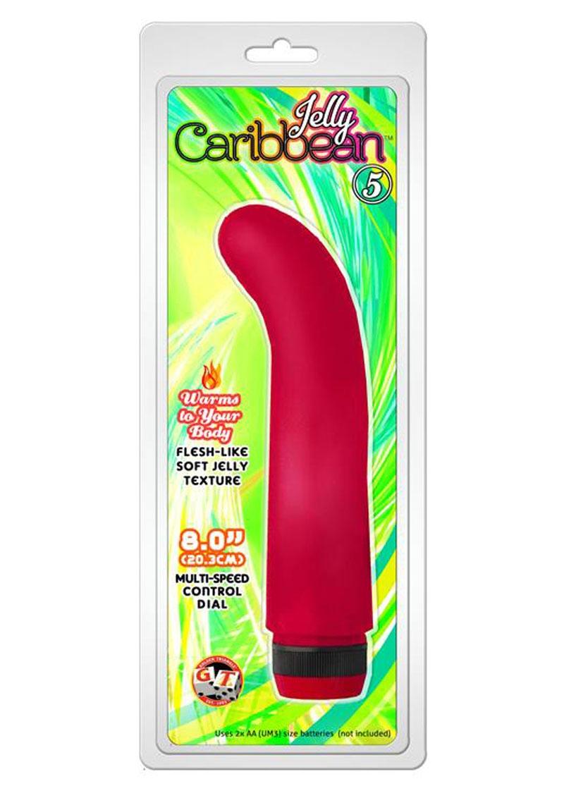 Load image into Gallery viewer, Jelly Caribbean Number 5 G-Spot Realistic Vibrator - Pink - 8in
