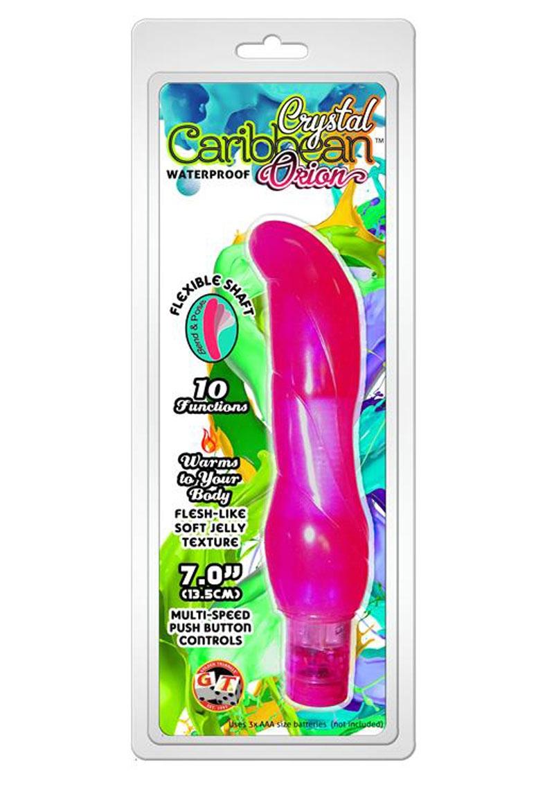 Load image into Gallery viewer, Jelly Caribbean Orion Vibrator Number 8 Waterproof - Pink - 7in
