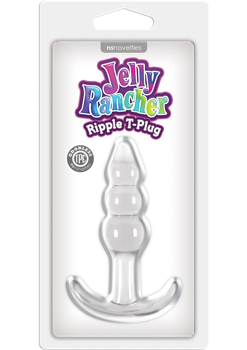 Load image into Gallery viewer, Jelly Rancher Ripple T Plug Butt Plug - Clear
