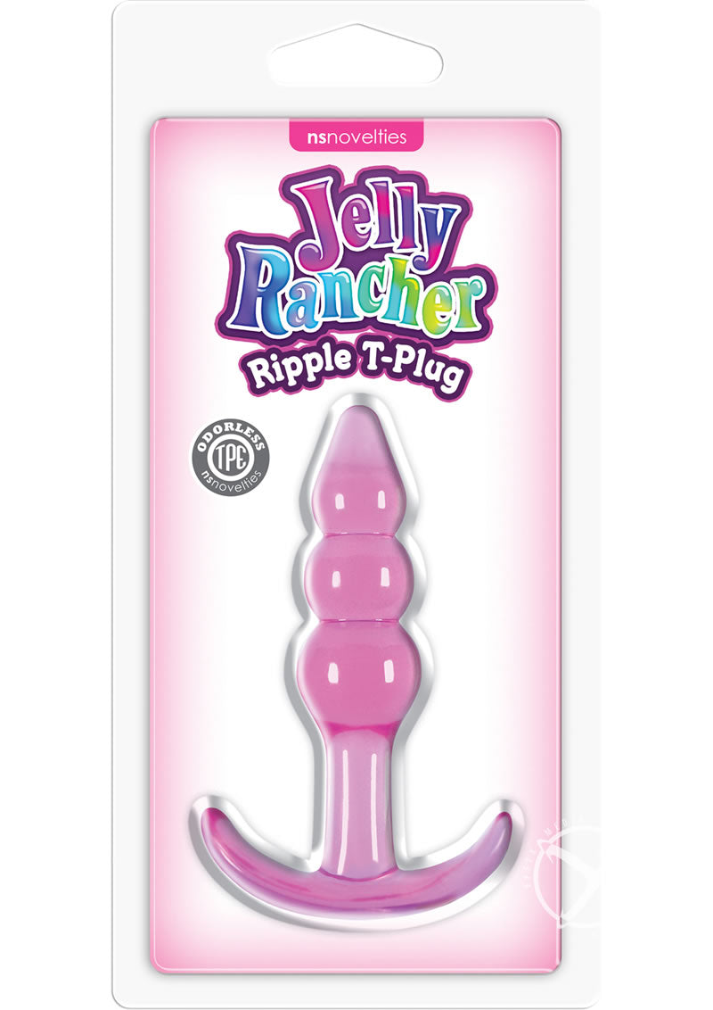 Load image into Gallery viewer, Jelly Rancher Ripple T Plug Butt Plug - Pink
