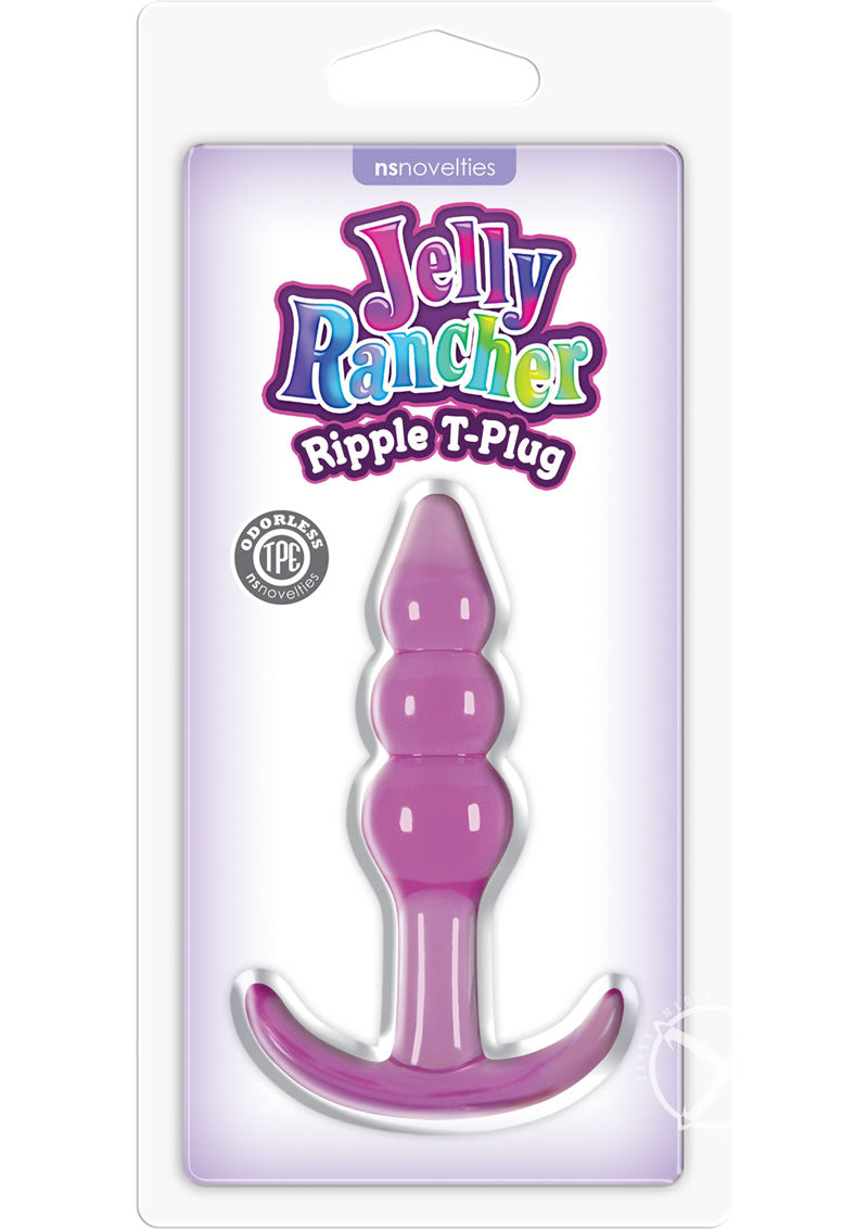 Load image into Gallery viewer, Jelly Rancher Ripple T Plug Butt Plug - Purple
