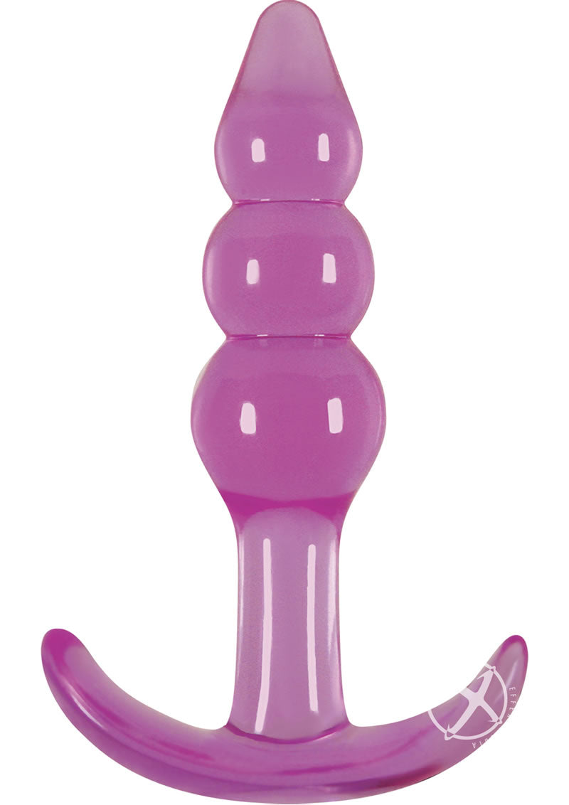 Load image into Gallery viewer, Jelly Rancher Ripple T Plug Butt Plug - Purple
