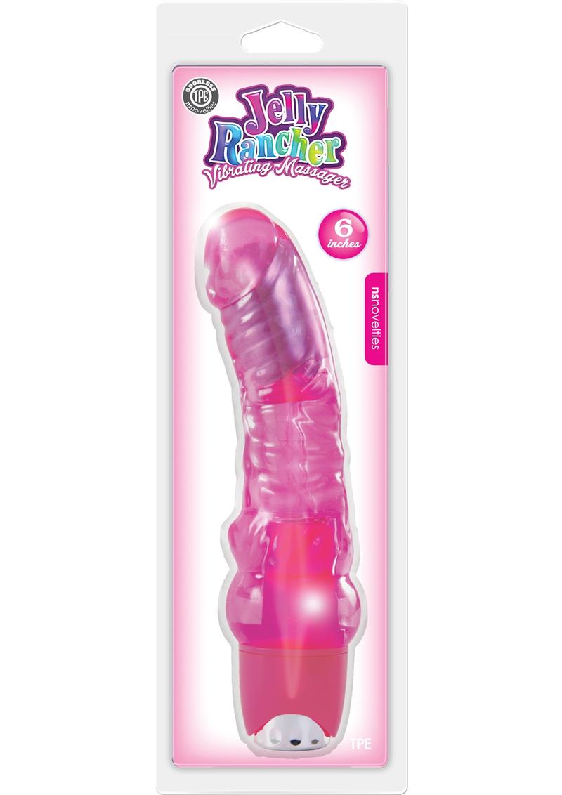 Load image into Gallery viewer, Jelly Rancher Vibrating Massager Dildo - Pink - 6in
