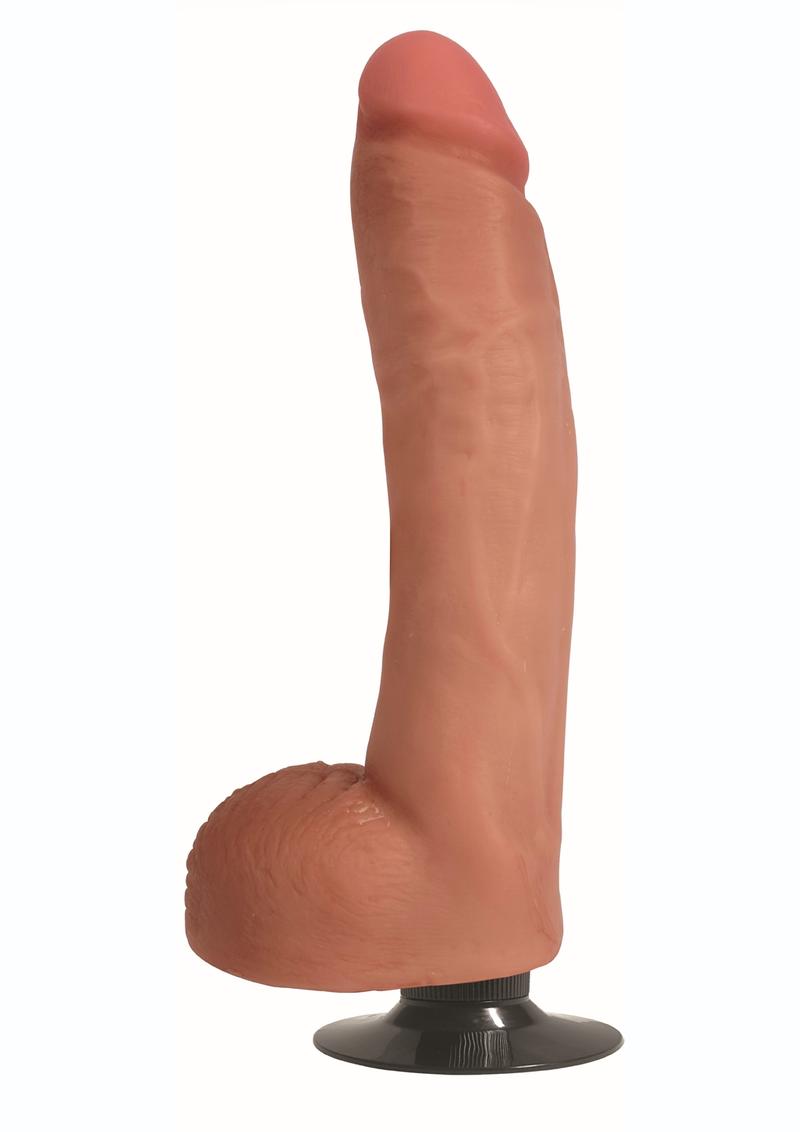 Load image into Gallery viewer, Jock Bareskin Realistic Vibrating Dong with Balls - Vanilla - 10in
