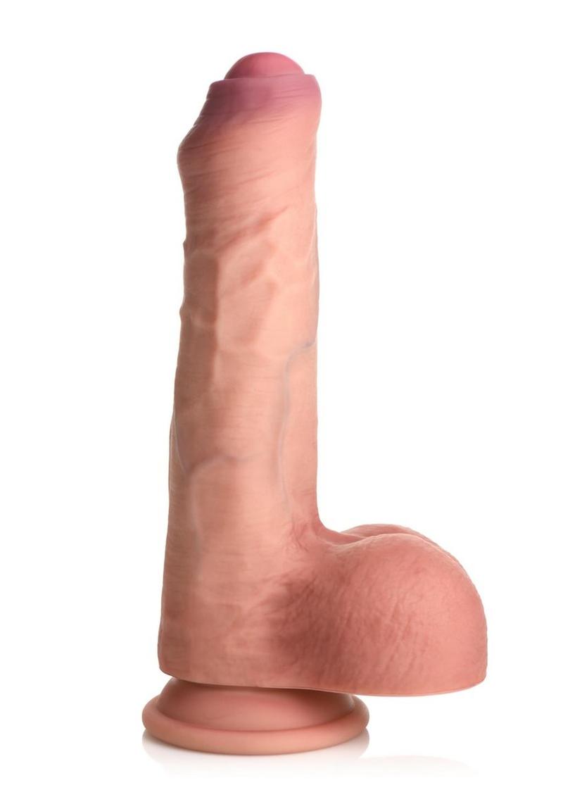Load image into Gallery viewer, Jock Dual Density Uncut Dildo - Caramel - 8.7in
