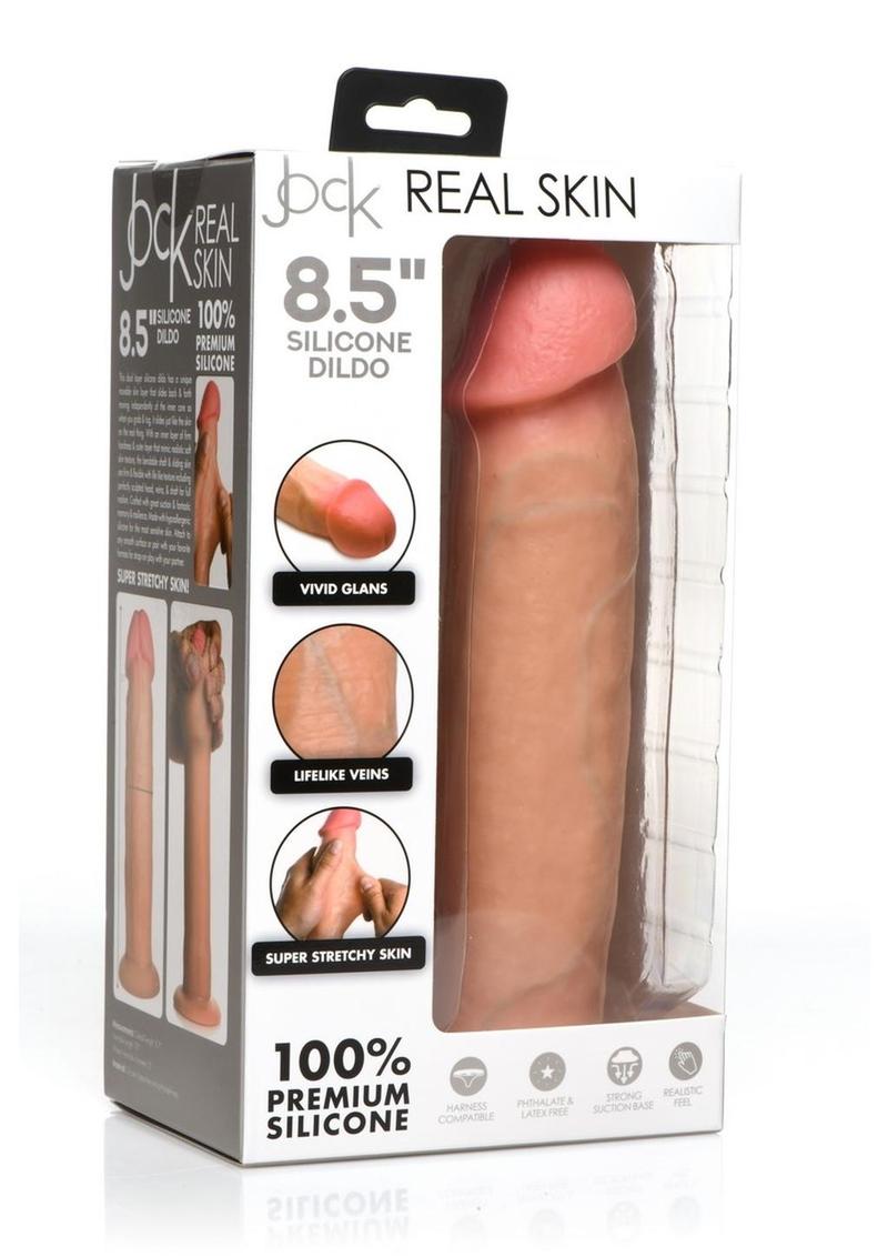 Load image into Gallery viewer, Jock Real Skin Silicone Dildo - Vanilla - 8.5in

