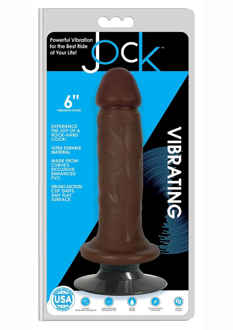 Load image into Gallery viewer, Jock Vibrating Dildo - Chocolate - 6in
