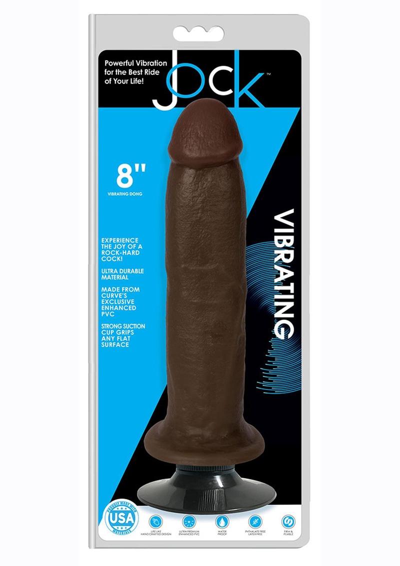 Load image into Gallery viewer, Jock Vibrating Dildo - Chocolate - 8in
