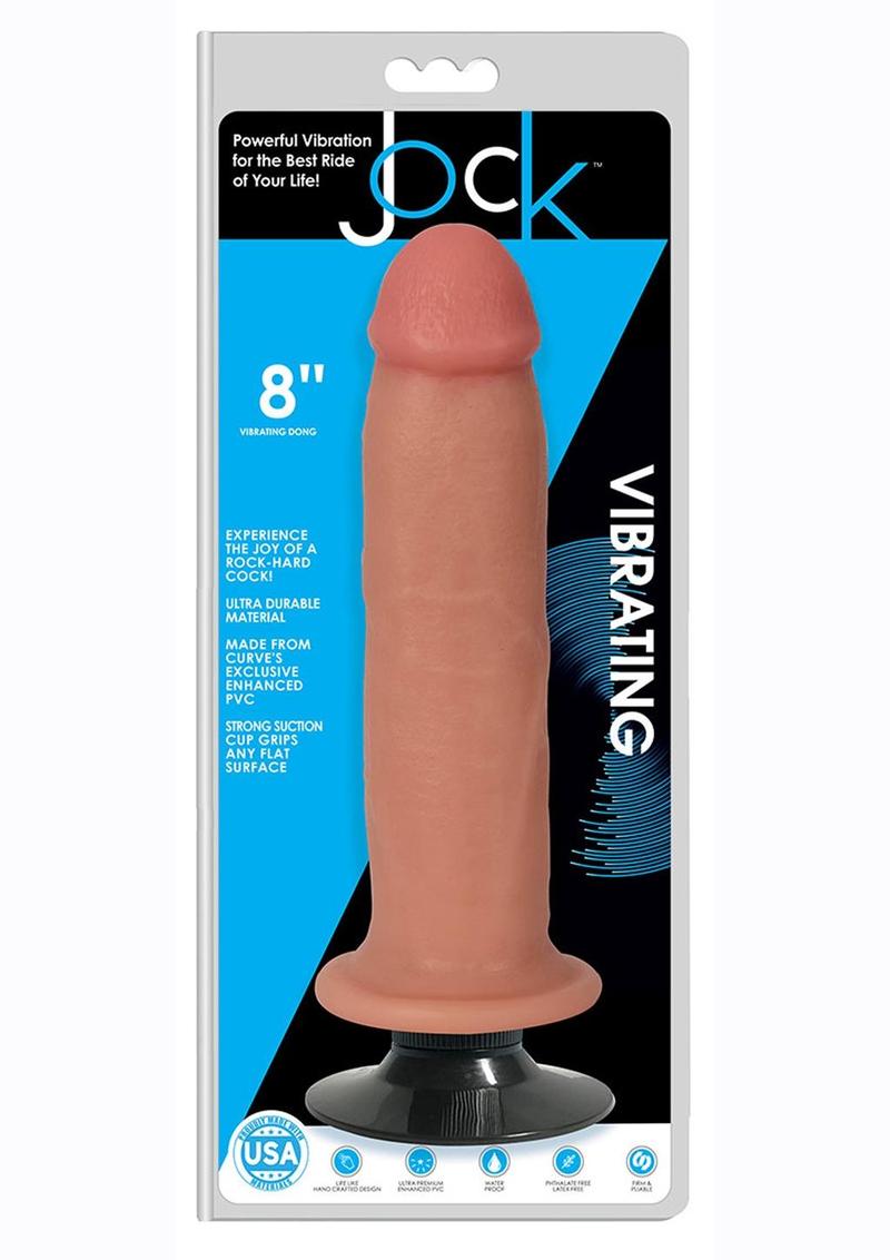 Load image into Gallery viewer, Jock Vibrating Dildo - Vanilla - 8in
