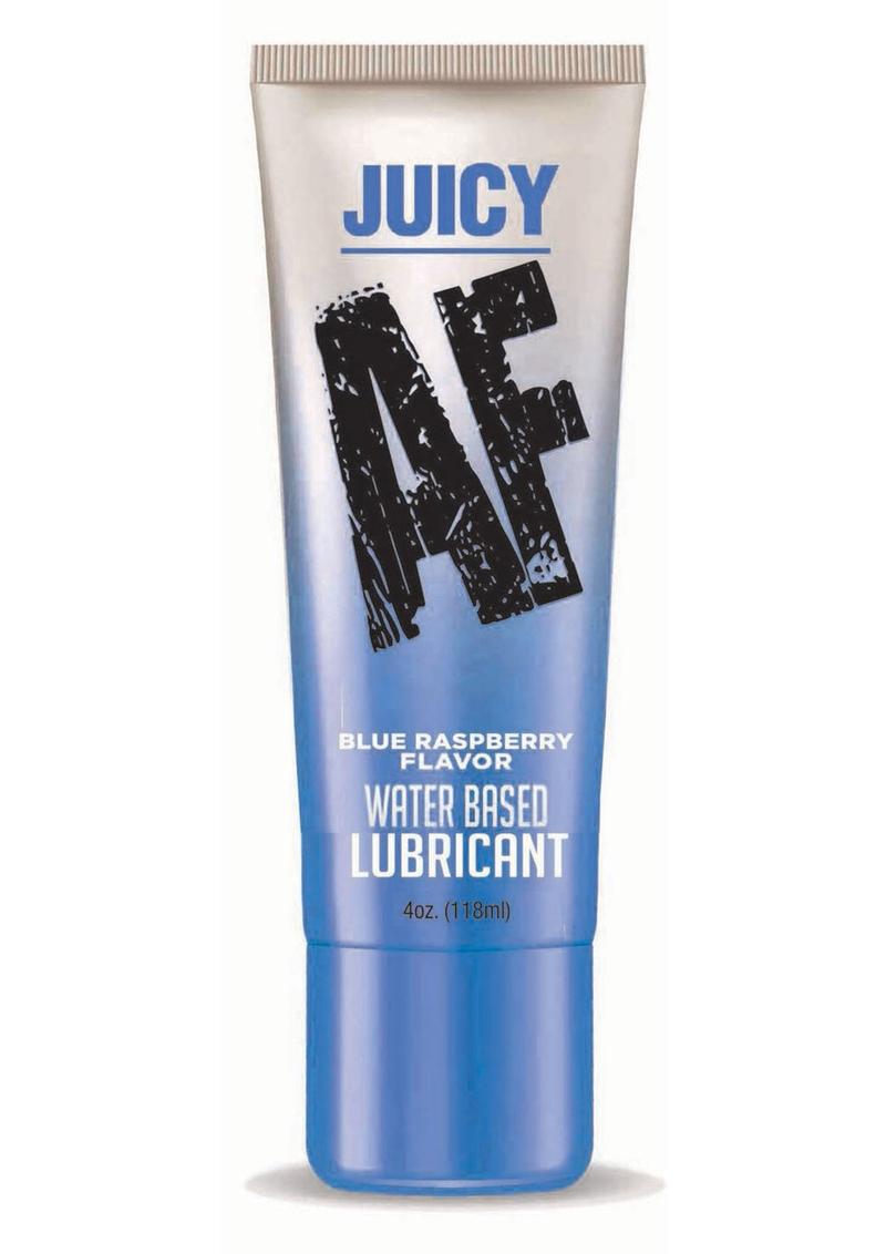 Load image into Gallery viewer, Juicy AF Water Based Flavored Lubricant Blue Raspberry - 4oz
