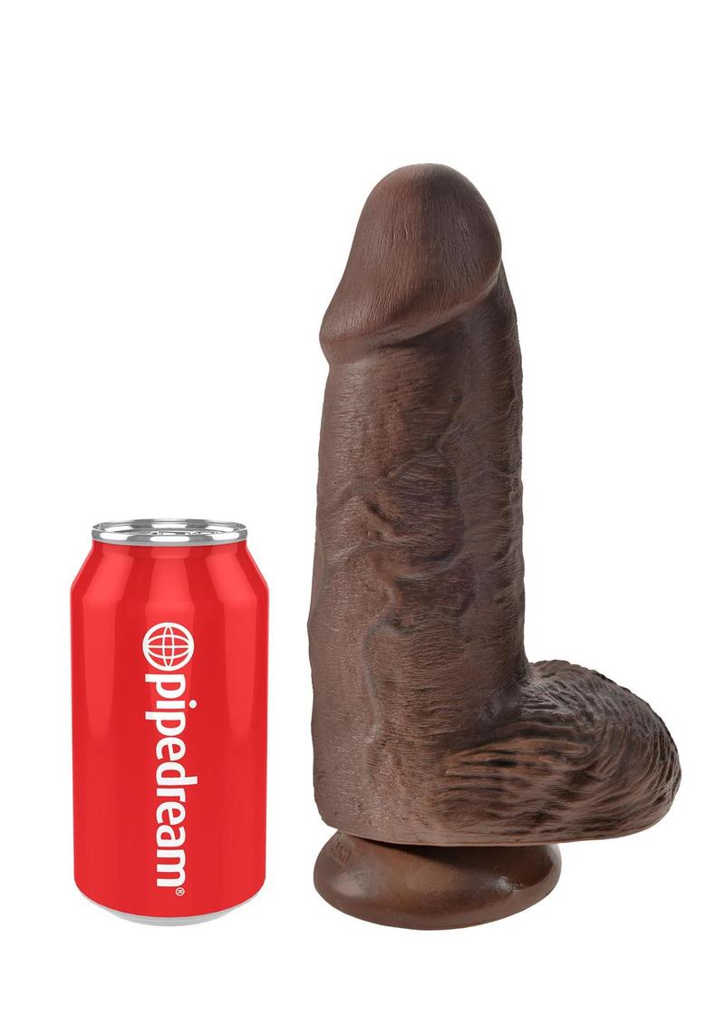 Load image into Gallery viewer, King Cock Chubby Dildo - Chocolate - 9in
