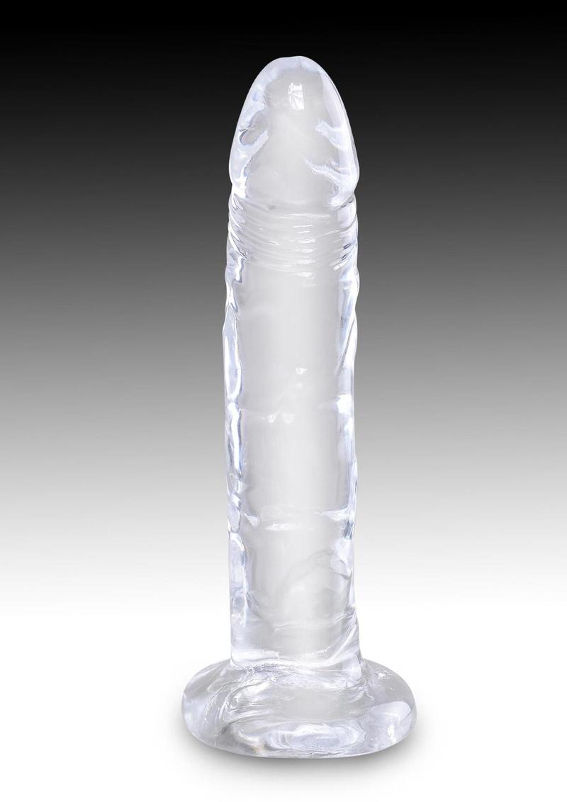 Load image into Gallery viewer, King Cock Dildo - Clear - 6in
