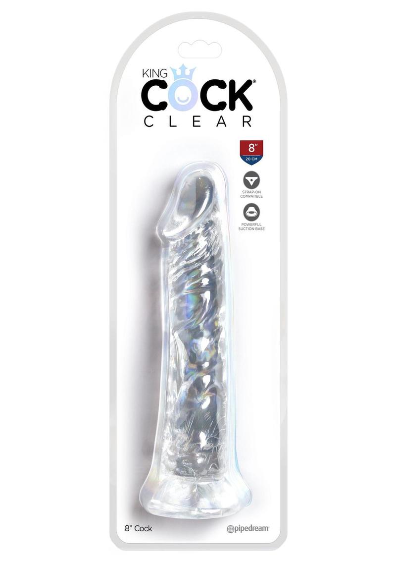 Load image into Gallery viewer, King Cock Dildo - Clear - 8in
