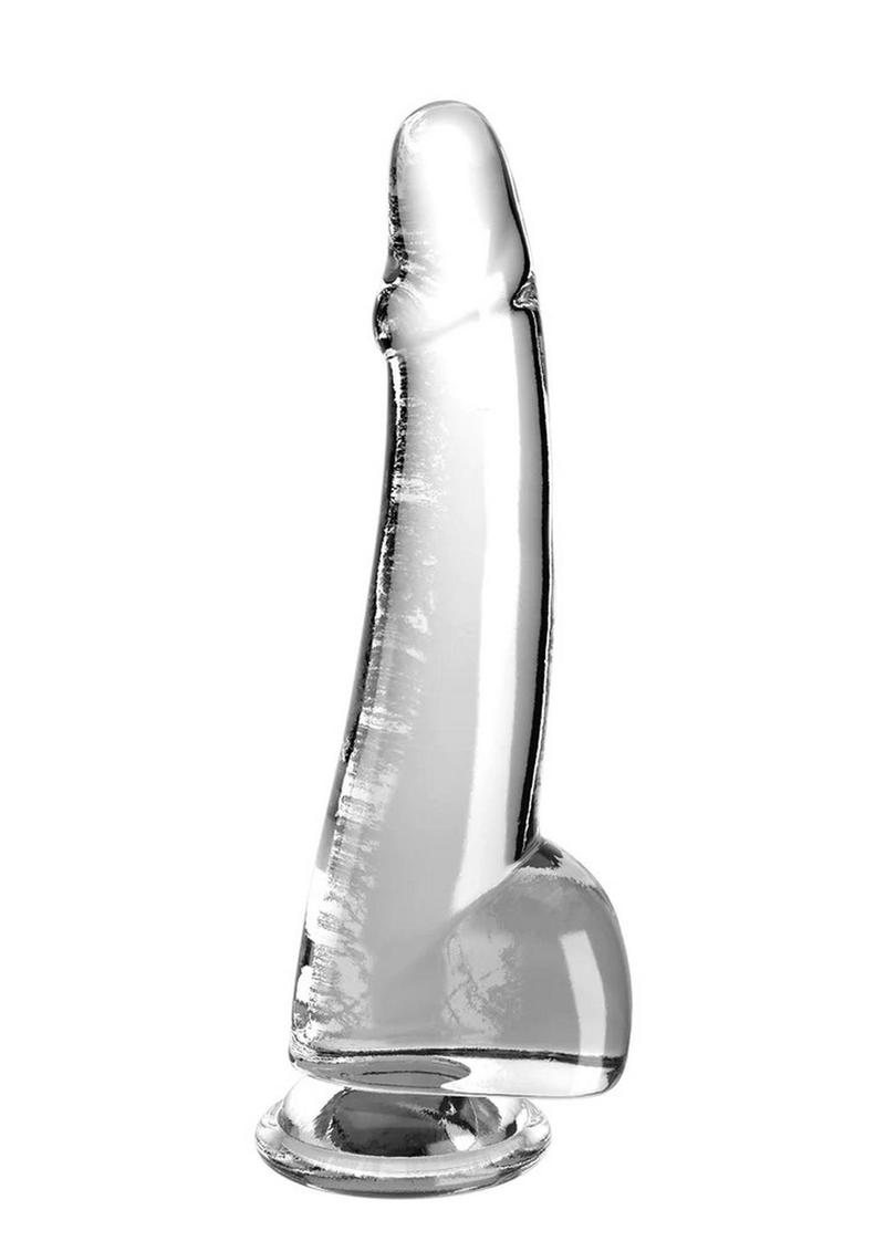 Load image into Gallery viewer, King Cock Clear Dildo with Balls - Clear - 10in
