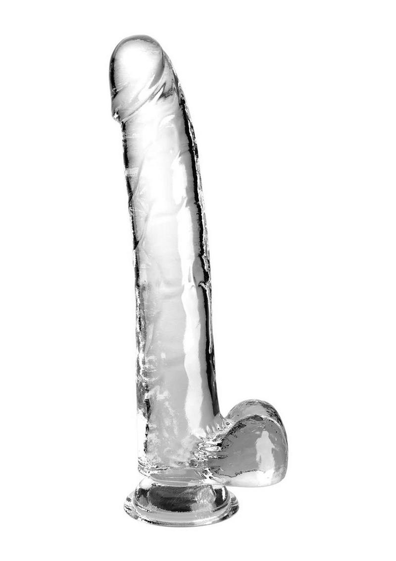 Load image into Gallery viewer, King Cock Clear Dildo with Balls - Clear - 11in
