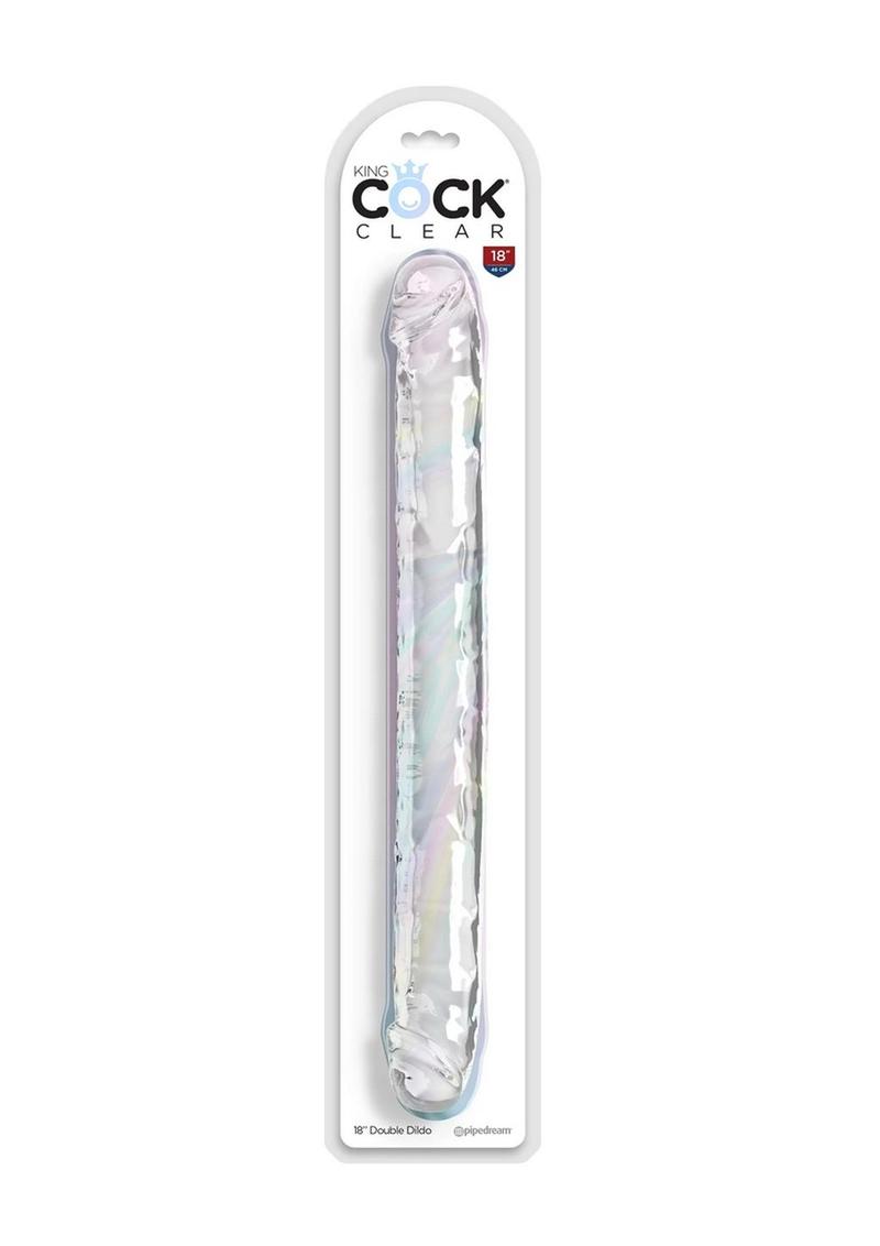 Load image into Gallery viewer, King Cock Clear Double Dildo - Clear - 18in
