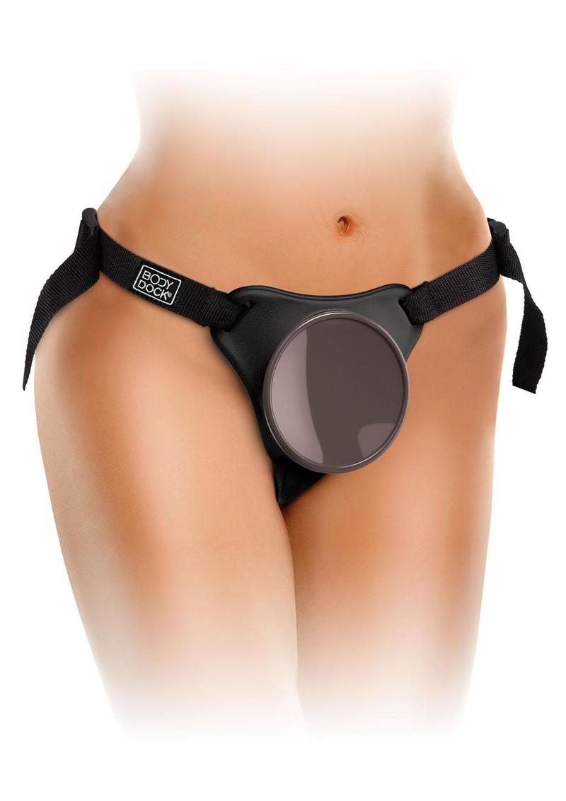 Load image into Gallery viewer, King Cock Comfy Silicone Body Dock Strap-On Kit with Dildo - Black/Caramel - 7in
