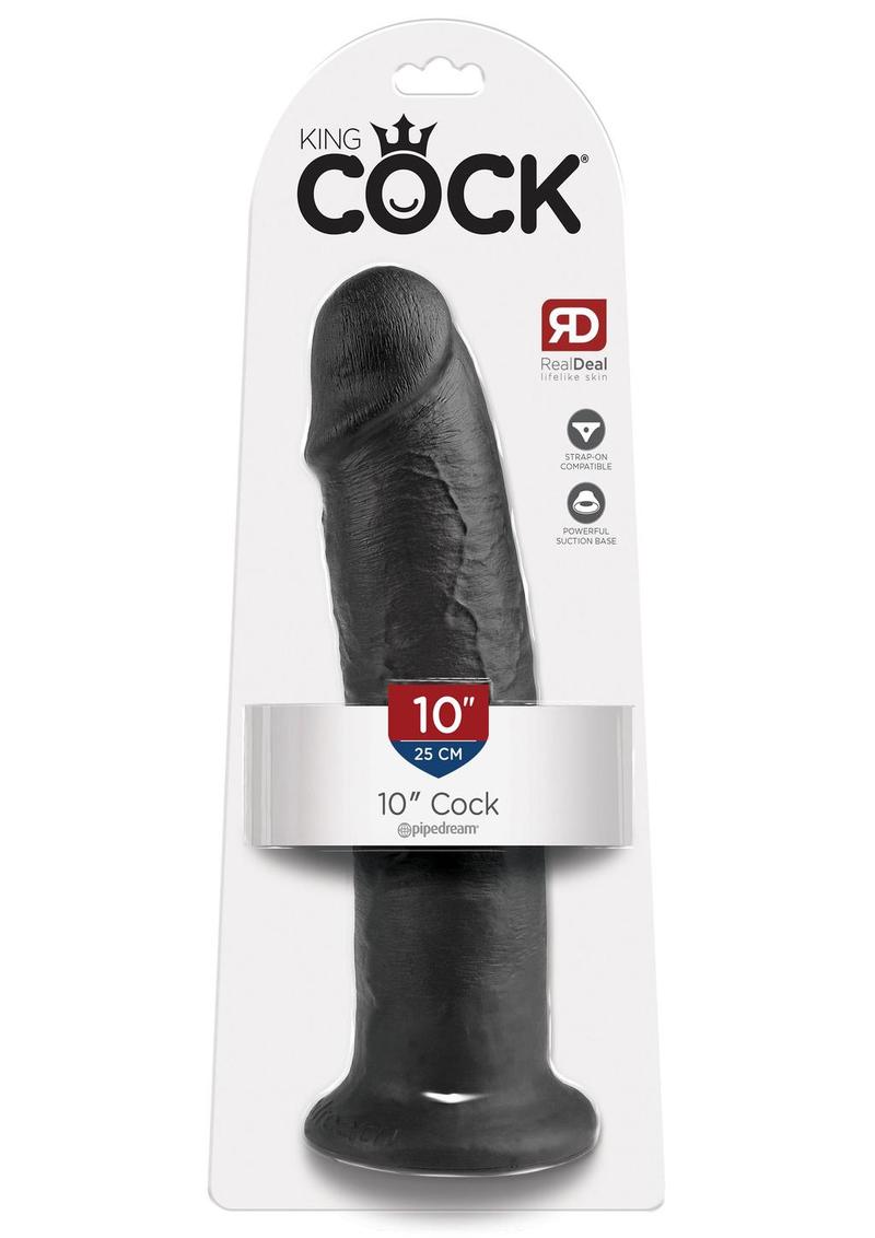 Load image into Gallery viewer, King Cock Dildo - Black - 10in
