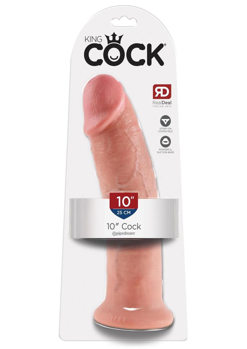 Load image into Gallery viewer, King Cock Dildo - Flesh/Vanilla - 10in
