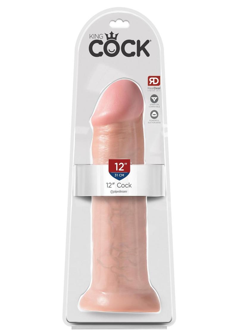 Load image into Gallery viewer, King Cock Dildo - Vanilla - 12in

