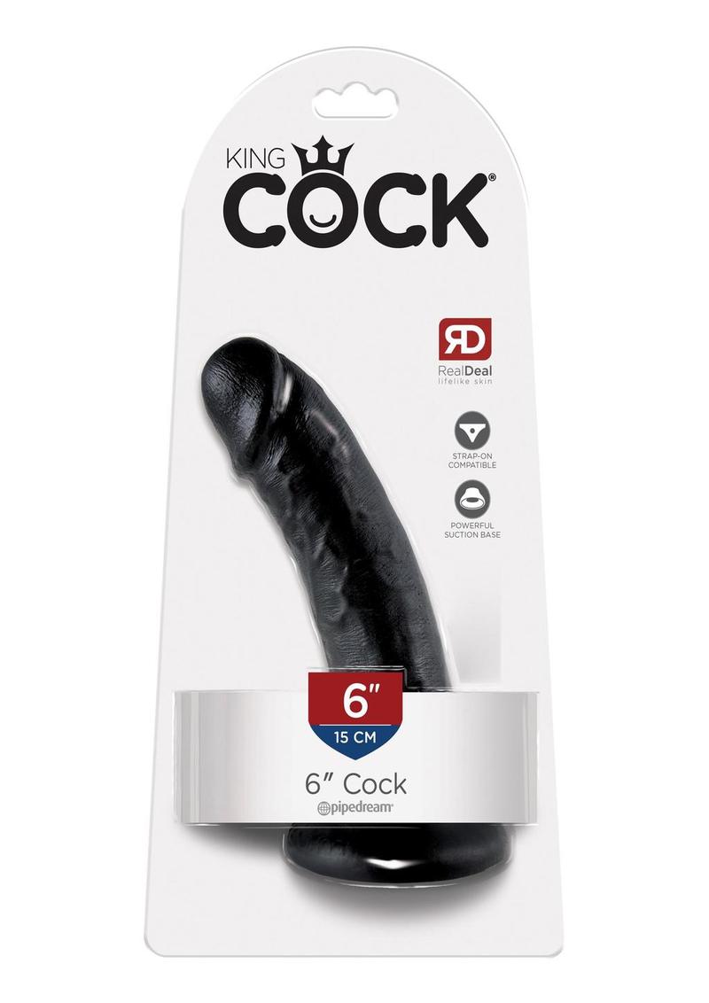 Load image into Gallery viewer, King Cock Dildo - Black - 6in
