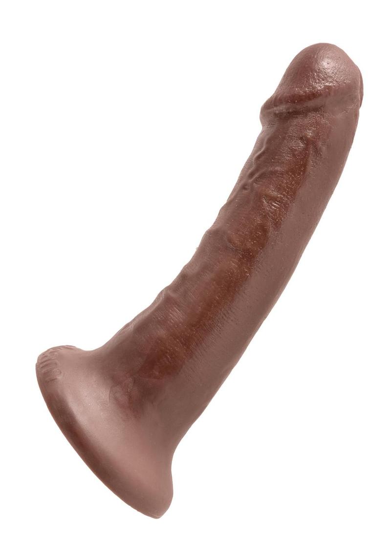 Load image into Gallery viewer, King Cock Dildo - Chocolate - 6in
