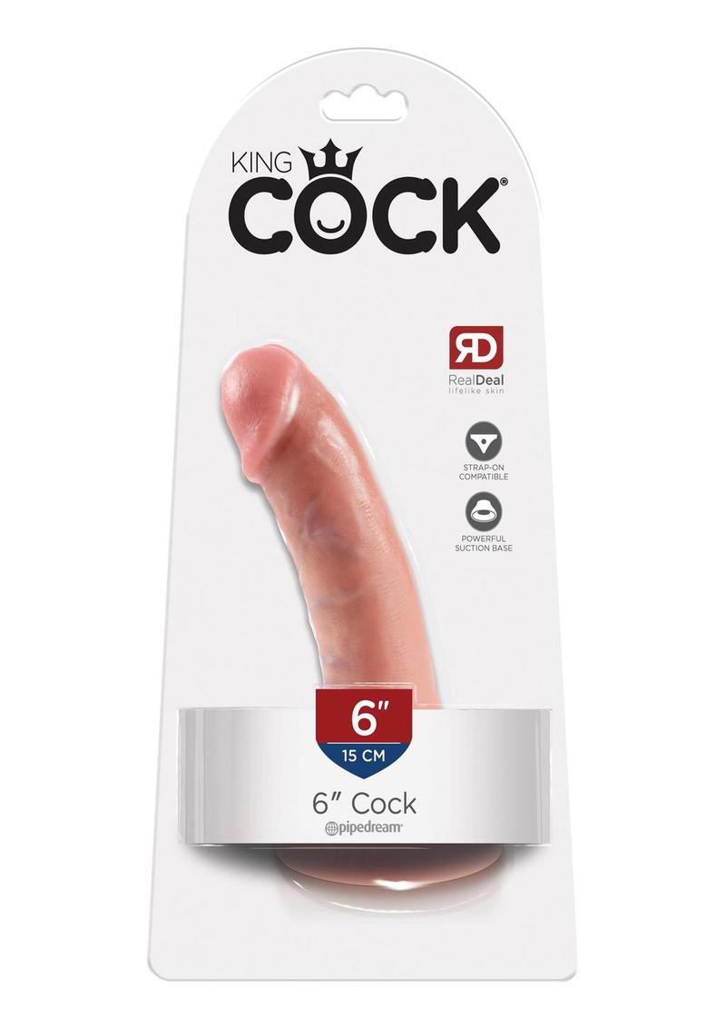 Load image into Gallery viewer, King Cock Dildo - Flesh/Vanilla - 6in
