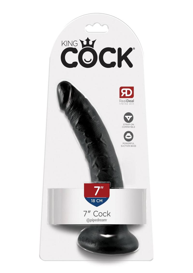 Load image into Gallery viewer, King Cock Dildo - Black - 7in
