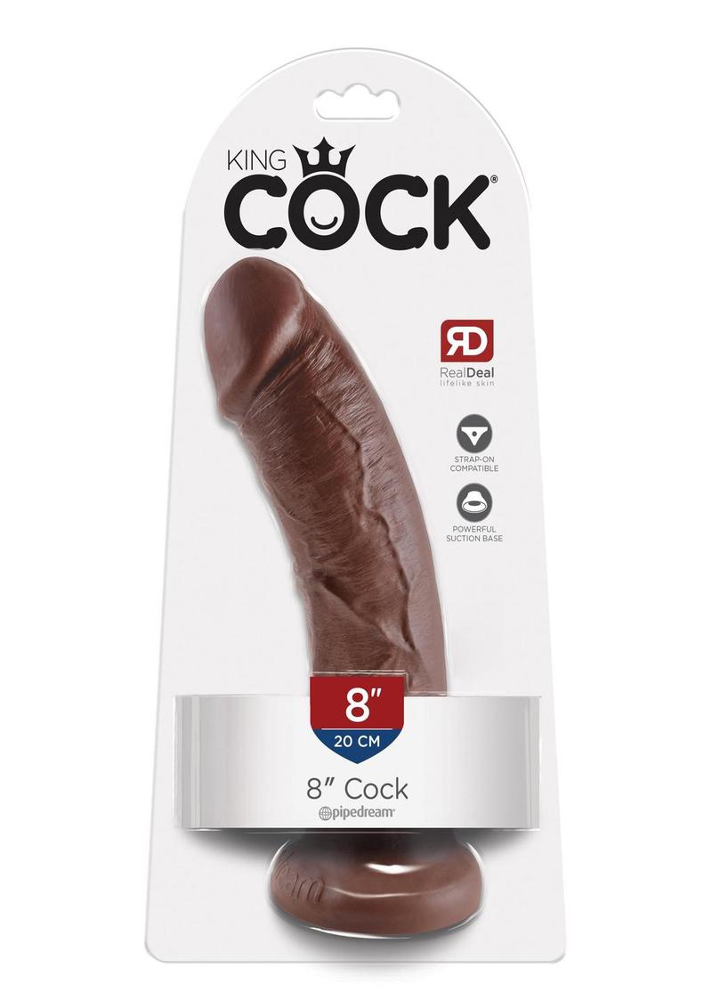 Load image into Gallery viewer, King Cock Dildo - Chocolate - 8in
