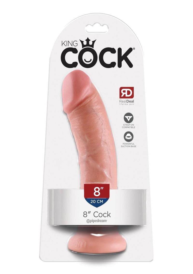 Load image into Gallery viewer, King Cock Dildo - Flesh/Vanilla - 8in
