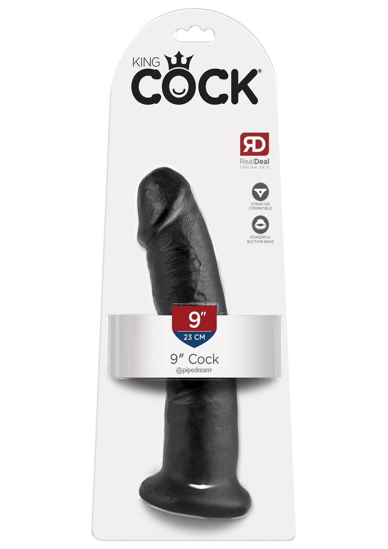 Load image into Gallery viewer, King Cock Dildo - Black - 9in
